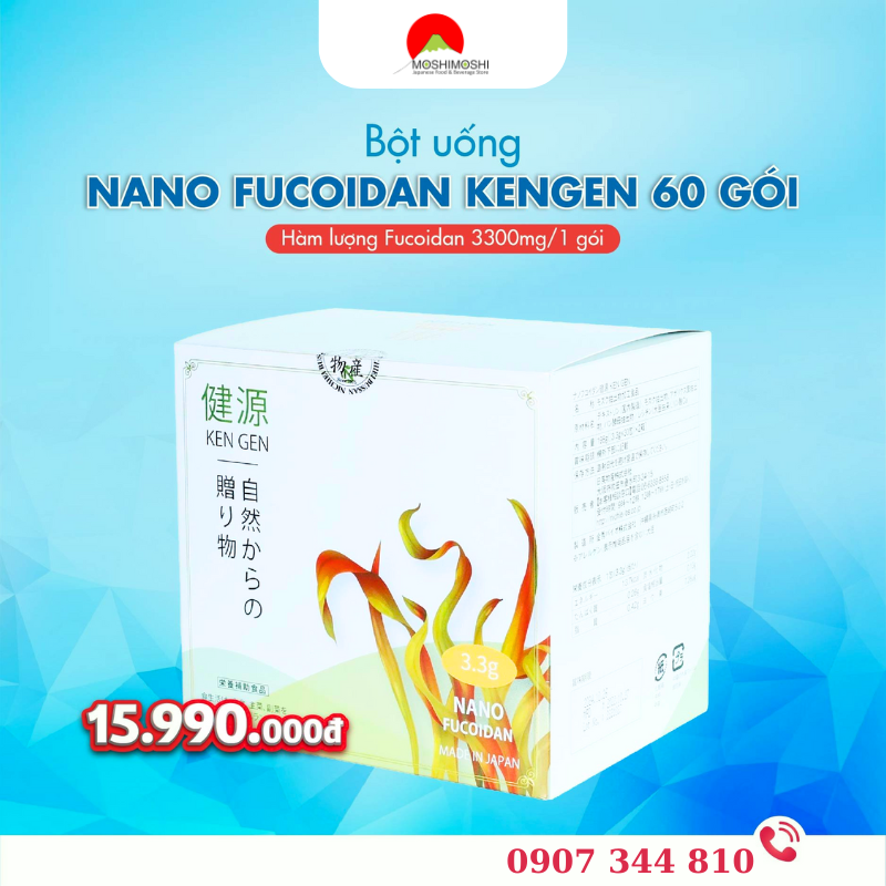 Cách sử dụng Bột uống hỗ trợ trị ung thư Nano Fucoidan Kengen Thế hệ mới