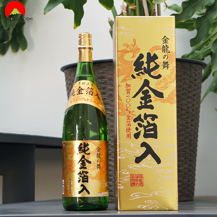 Rượu sake vảy vàng Kinryu No Mai Junkinpakuiri làm rượu tặng sếp