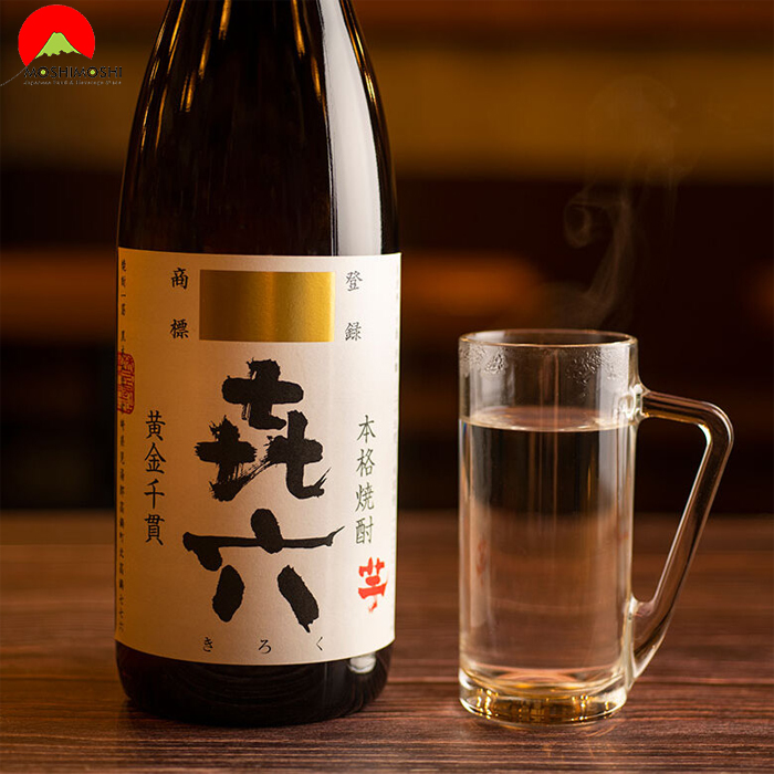 Cách uống rượu shochu Kiroku Imo 720ml Nhật Bản với nước lọc