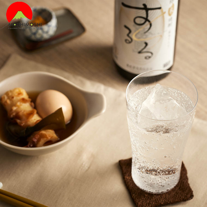 Cách uống rượu shochu Kirishima Sururu Kome với nước có ga