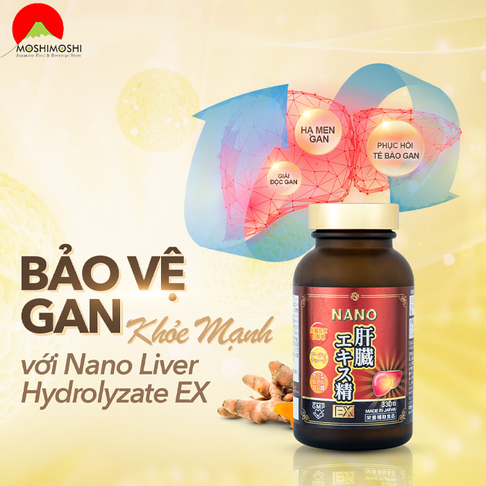 Công dụng của Viên uống hỗ trợ giảm gan nhiễm mỡ Nano Liver Hydrolyzate Ekisu EX