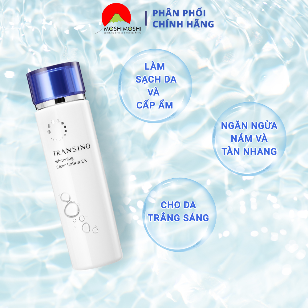 Công Dụng Nước Hoa Hồng Dưỡng Trắng Da TRANSINO Whitening Clear Lotion EX
