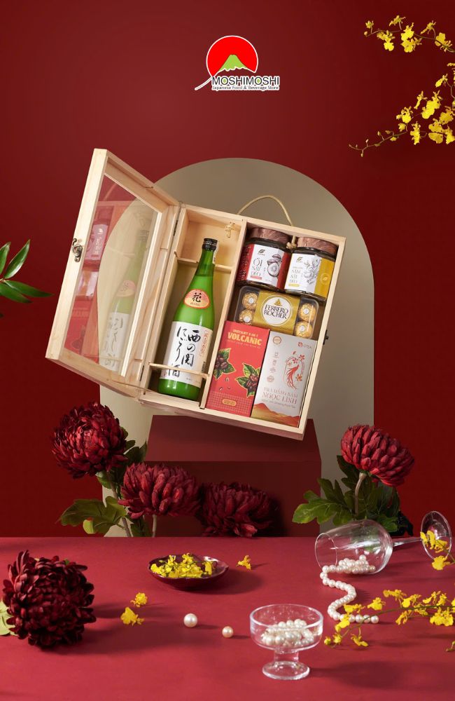 Hộp quà rượu tết 2025 Nghinh Xuân Nishino Seki Nigori Zake