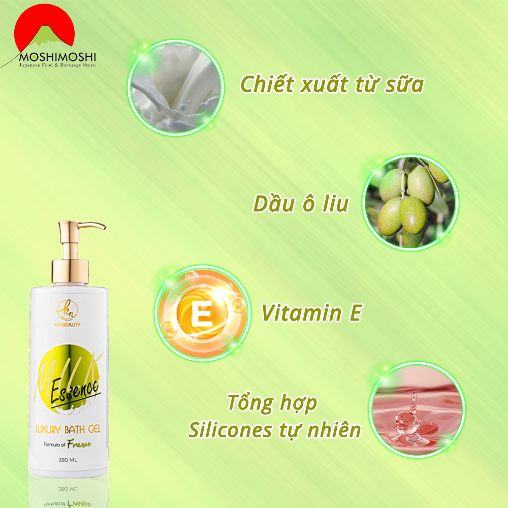Thành Phần Có Trong Sữa Tắm Tinh Chất Sữa & Dầu Ô Liu KN Beauty