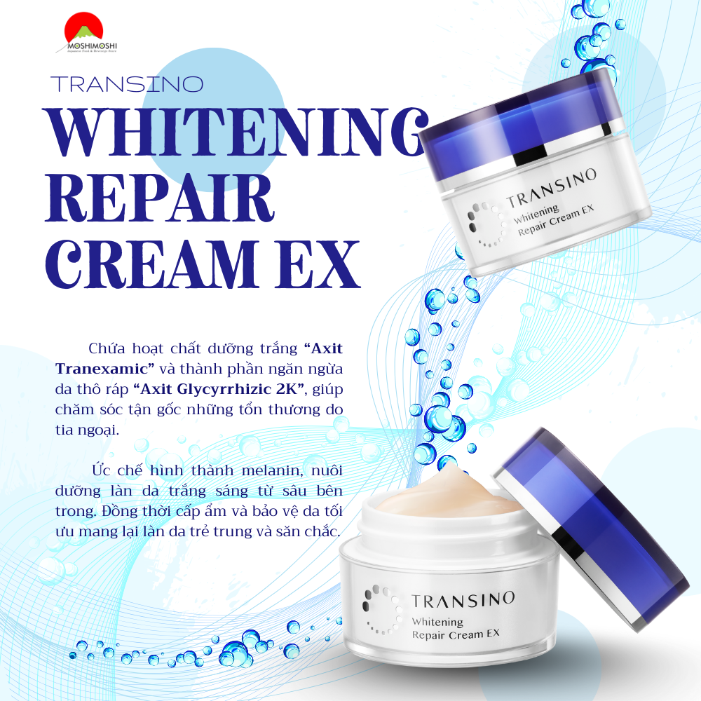 Kem phục hồi dưỡng trắng TRANSINO ban đêm