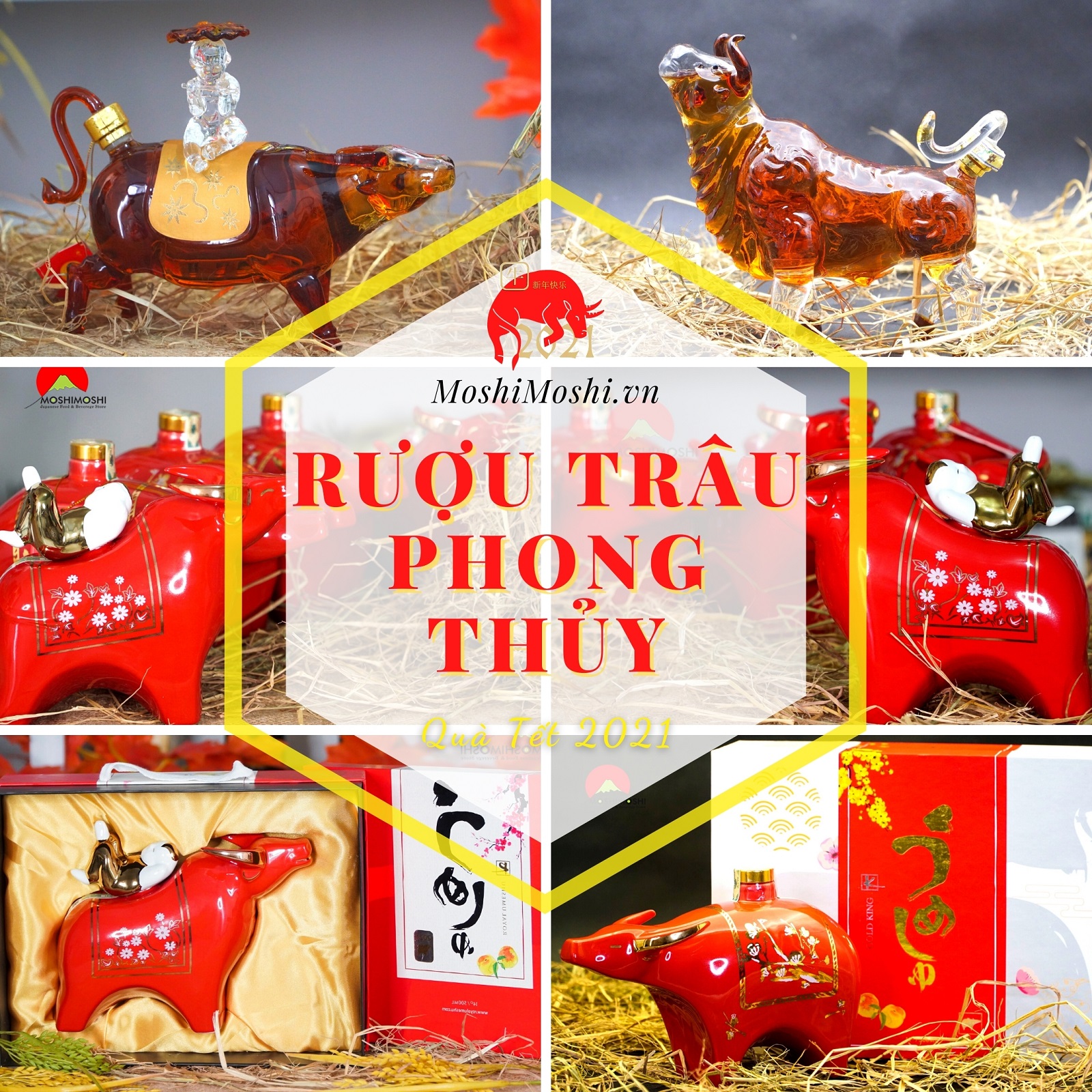 Top 3 rượu Trâu linh phong thủy làm quà biếu Sếp Tết 2021