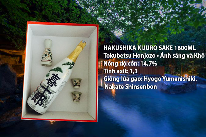 rượu sake kijuro 1800ml có hộp