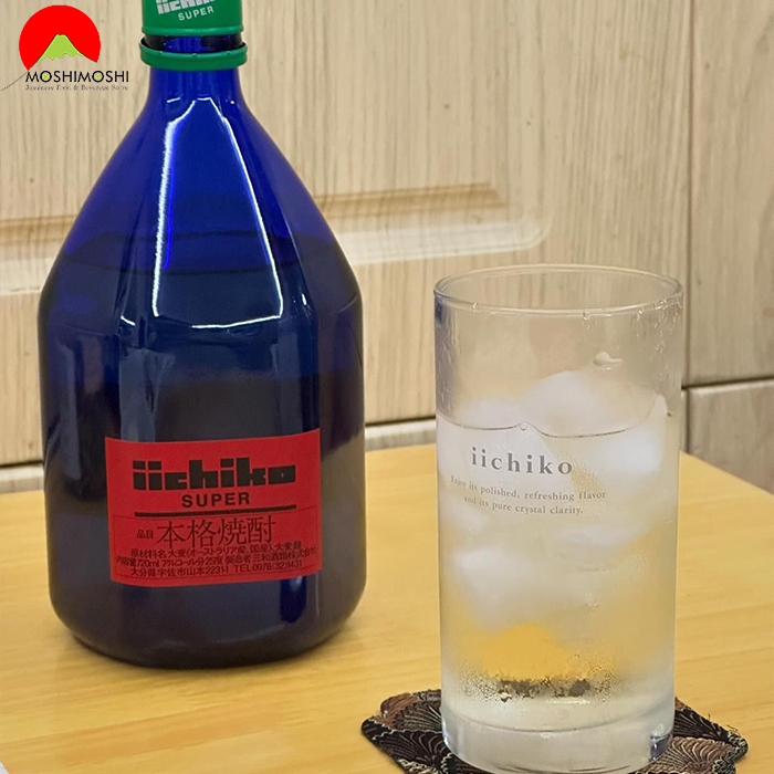 Gợi ý cách uống rượu shochu Iichiko Super 720ml Nhật Bản với đá lạnh