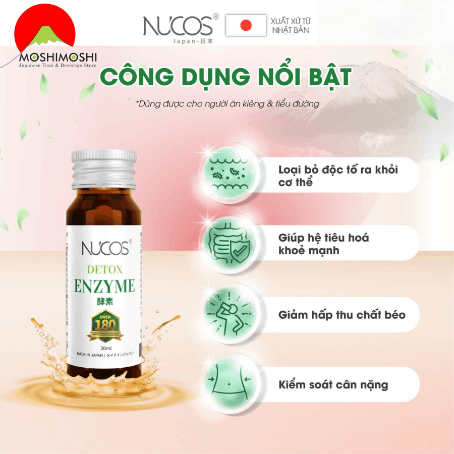 tác dụng của Nước uống thải độc Nhật Bản Nucos Detox Enzyme