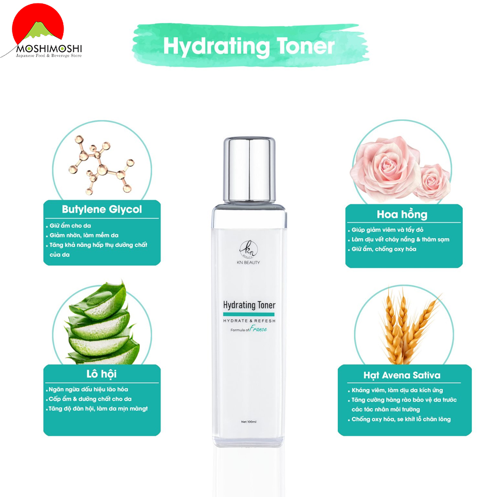 Thành Phần Nổi Bật Nước Hoa Hồng Cân Bằng Da KN Beauty