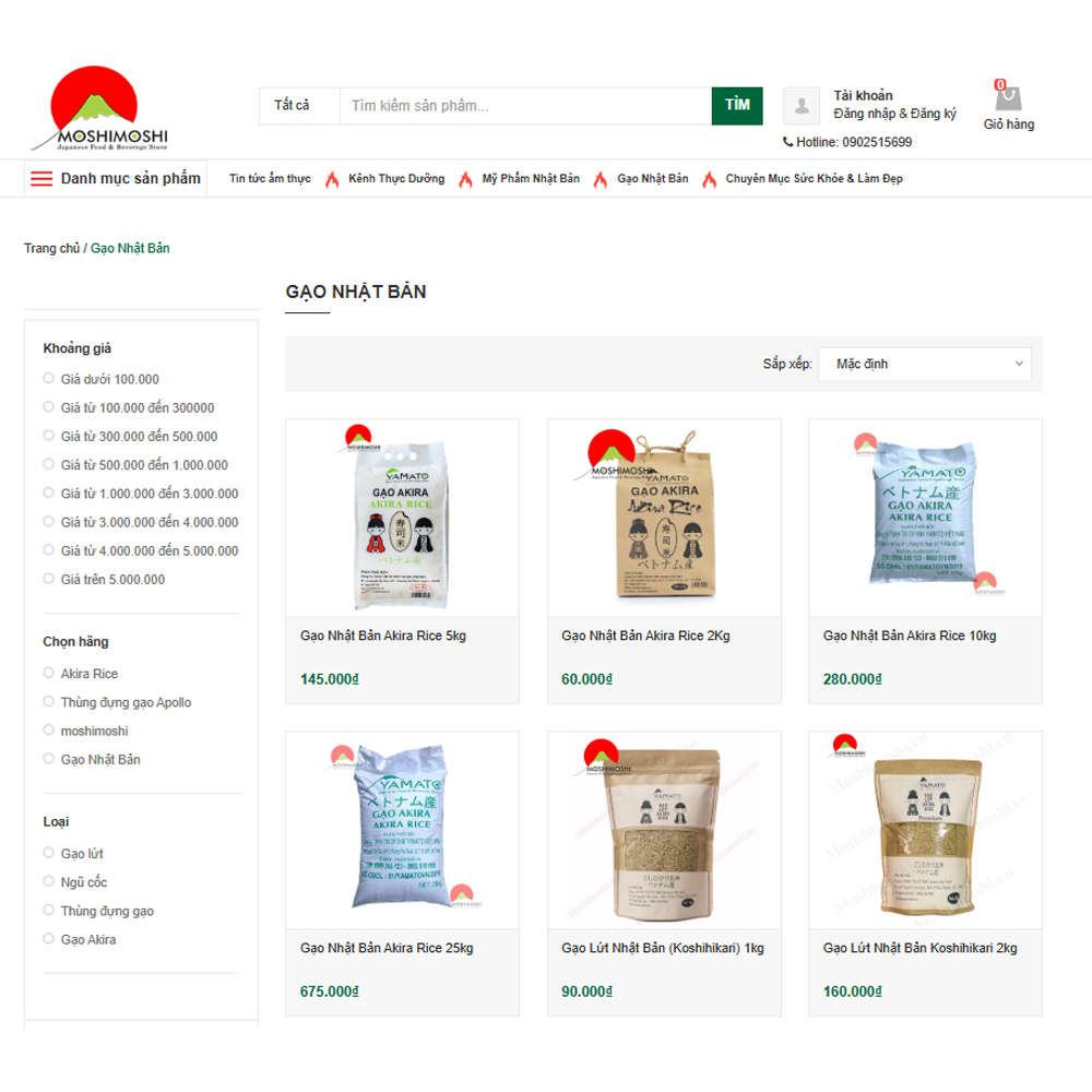 Gạo Nhật Akira Rice Mua Ở Website