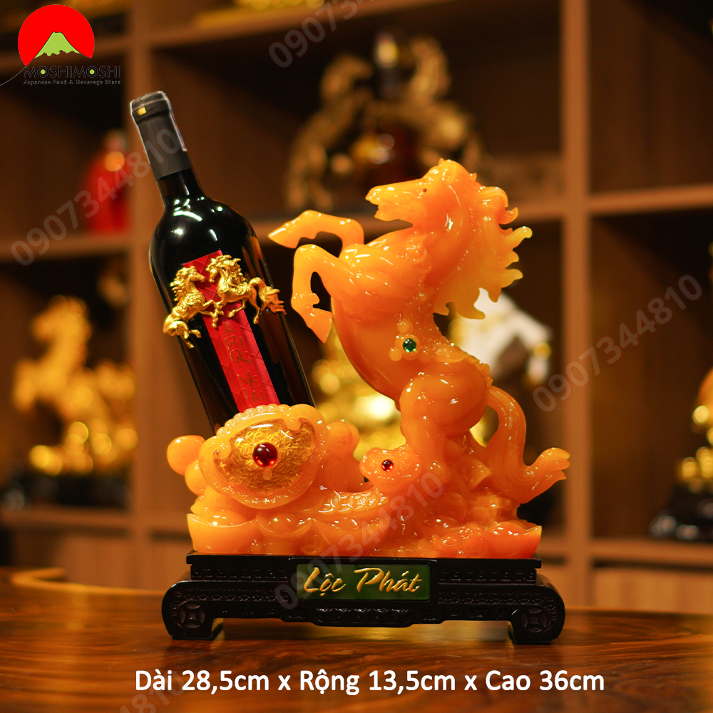 Kệ Rượu Vang Ngựa Lộc Phát Tết 2026 sang trọng