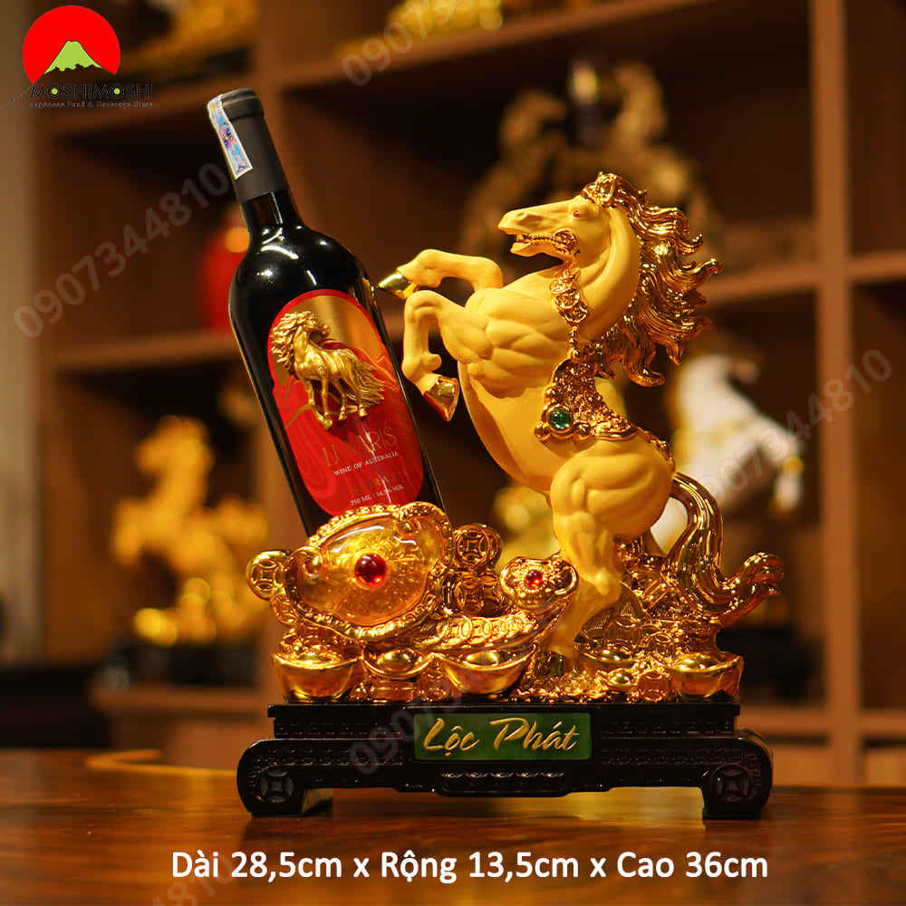 Kệ Rượu Vang Ngựa Lộc Phát Tết 2026