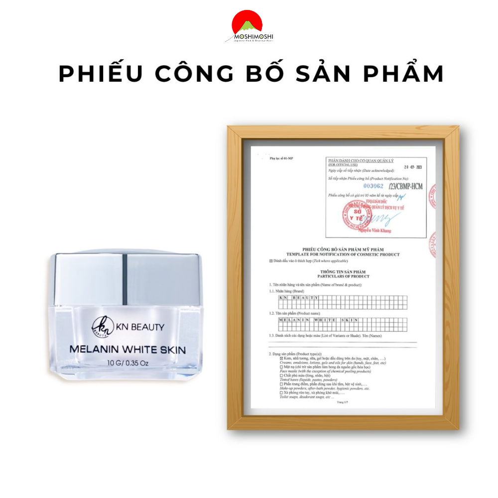 Phiếu công bố Kem Ngừa Nám Dưỡng Trắng KN Beauty