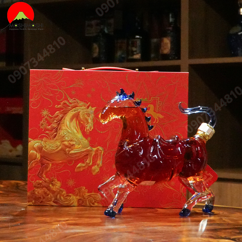 Rượu Ngựa Thủy Tinh Brandy Luxor Horse Extra 1100ml