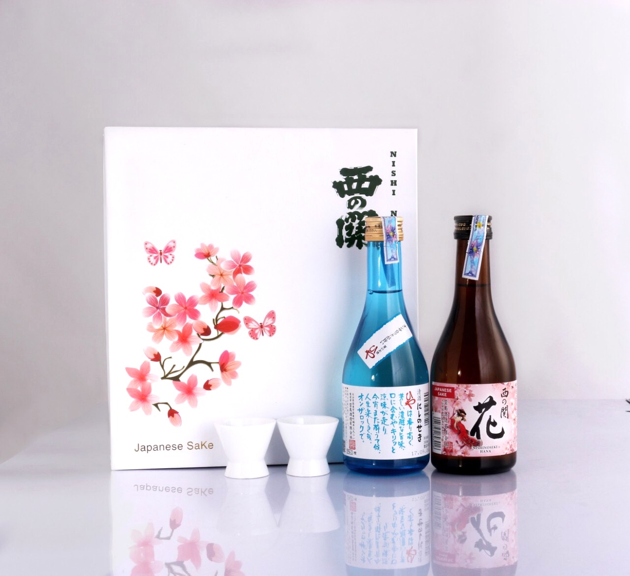Hộp quà Tết rượu Sake hoa anh Đào 300ml (mẫu 7)