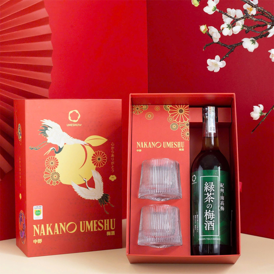 Hộp Quà Rượu Mơ Trà Xanh Kishu Rokucha Umeshu