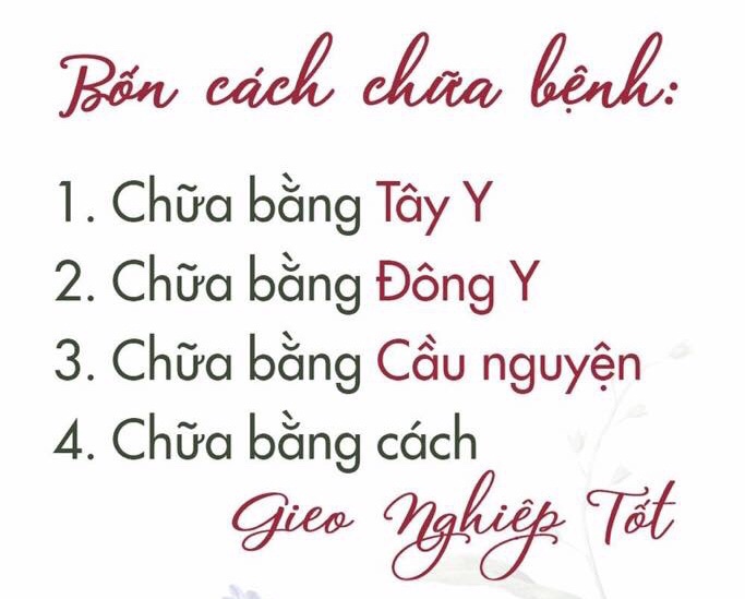 4 CÁCH CHỮA BỆNH