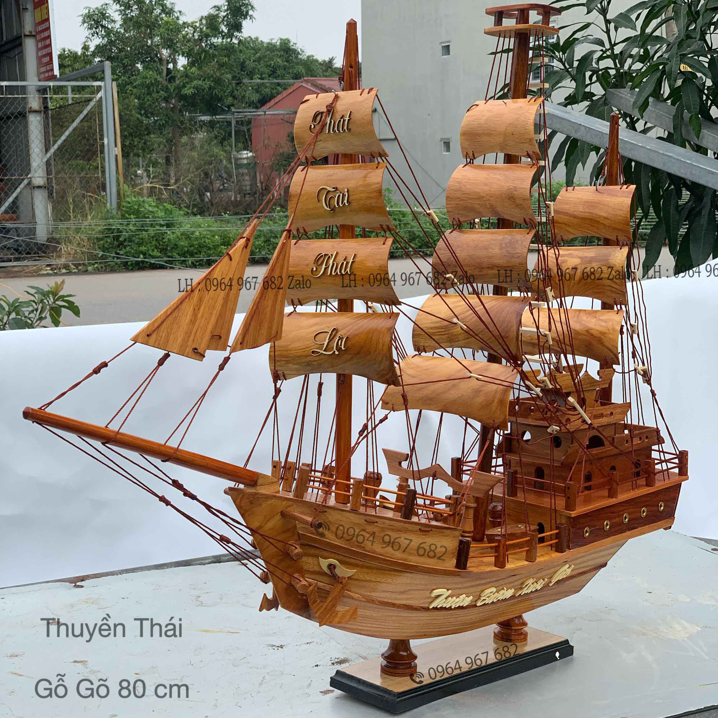 thuyen-thai-santa-go-go-dai 80cm-go-cam-1