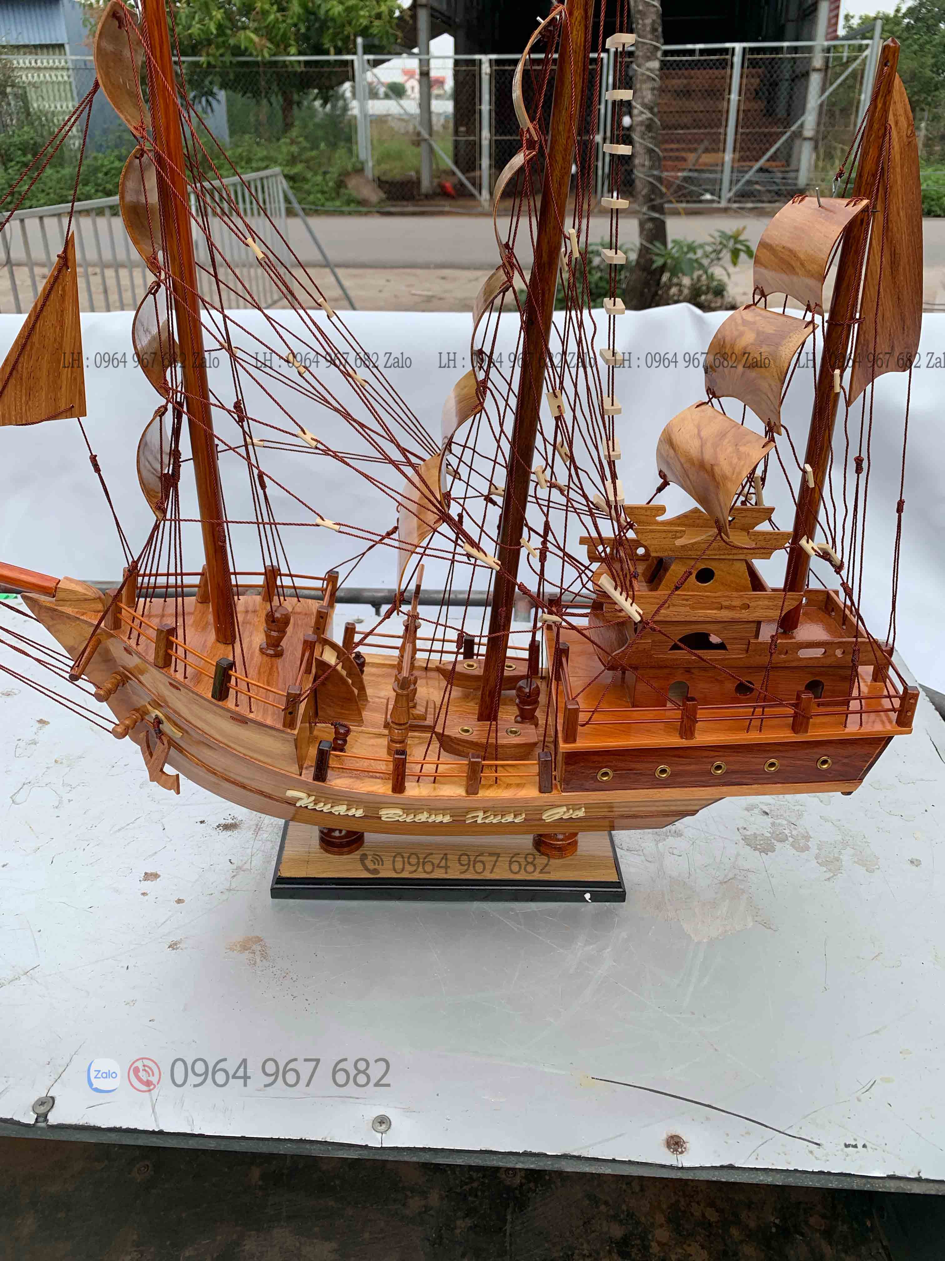 thuyen-thai-santa-go-go-dai 80cm-go-cam-9