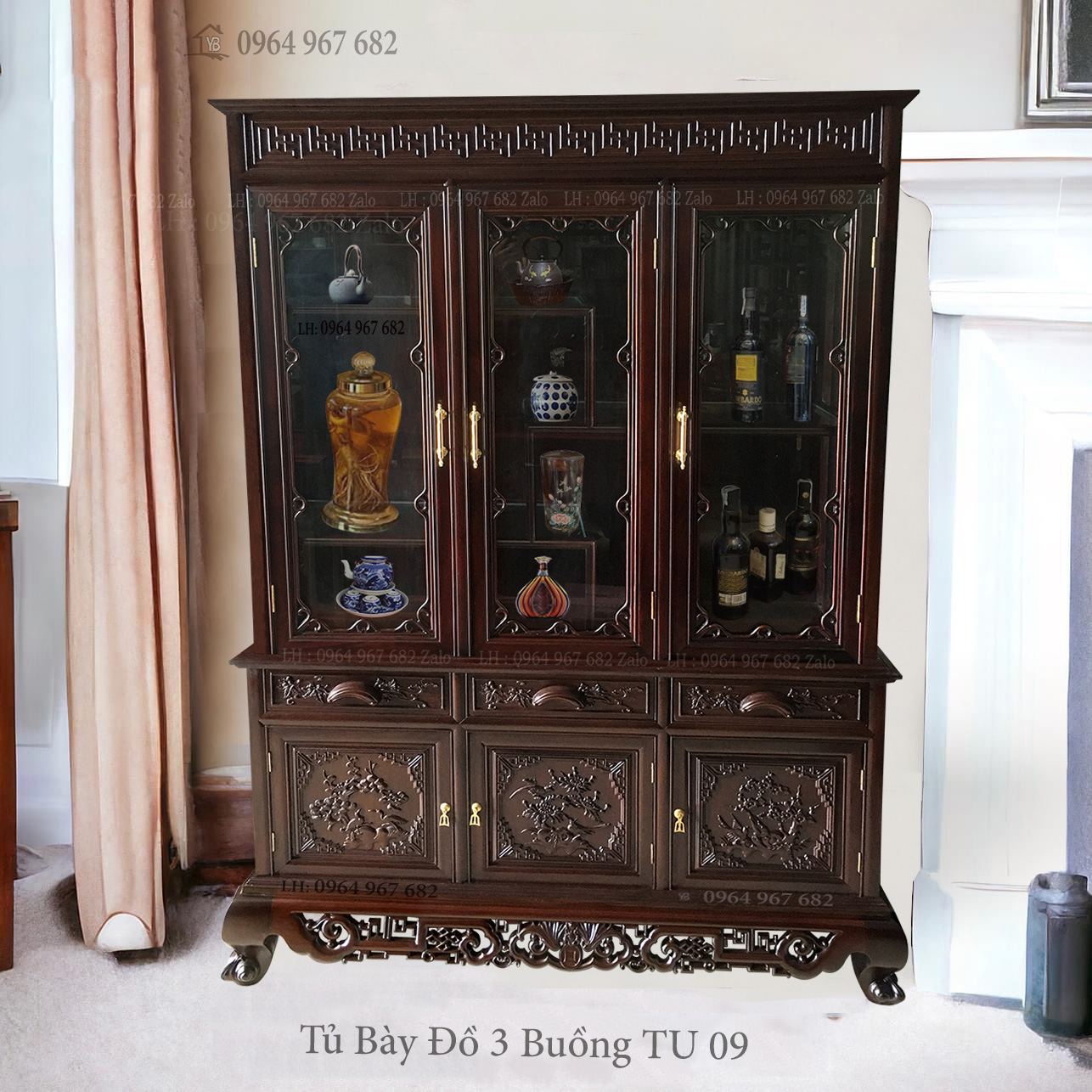 tủ-rượu-tủ -bày-đồ-3-buồng-gỗ-gụ-11