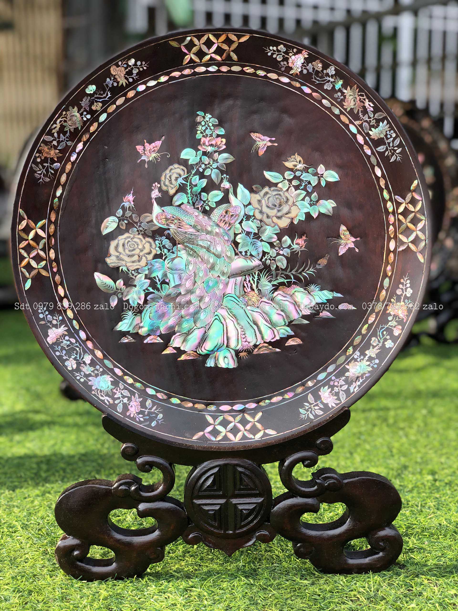 #Đĩa_Khảm_Cảnh_Tích_Phù_Dung_Khảm_Sen_Khảm_Rồng_Khảm_Ngà _6