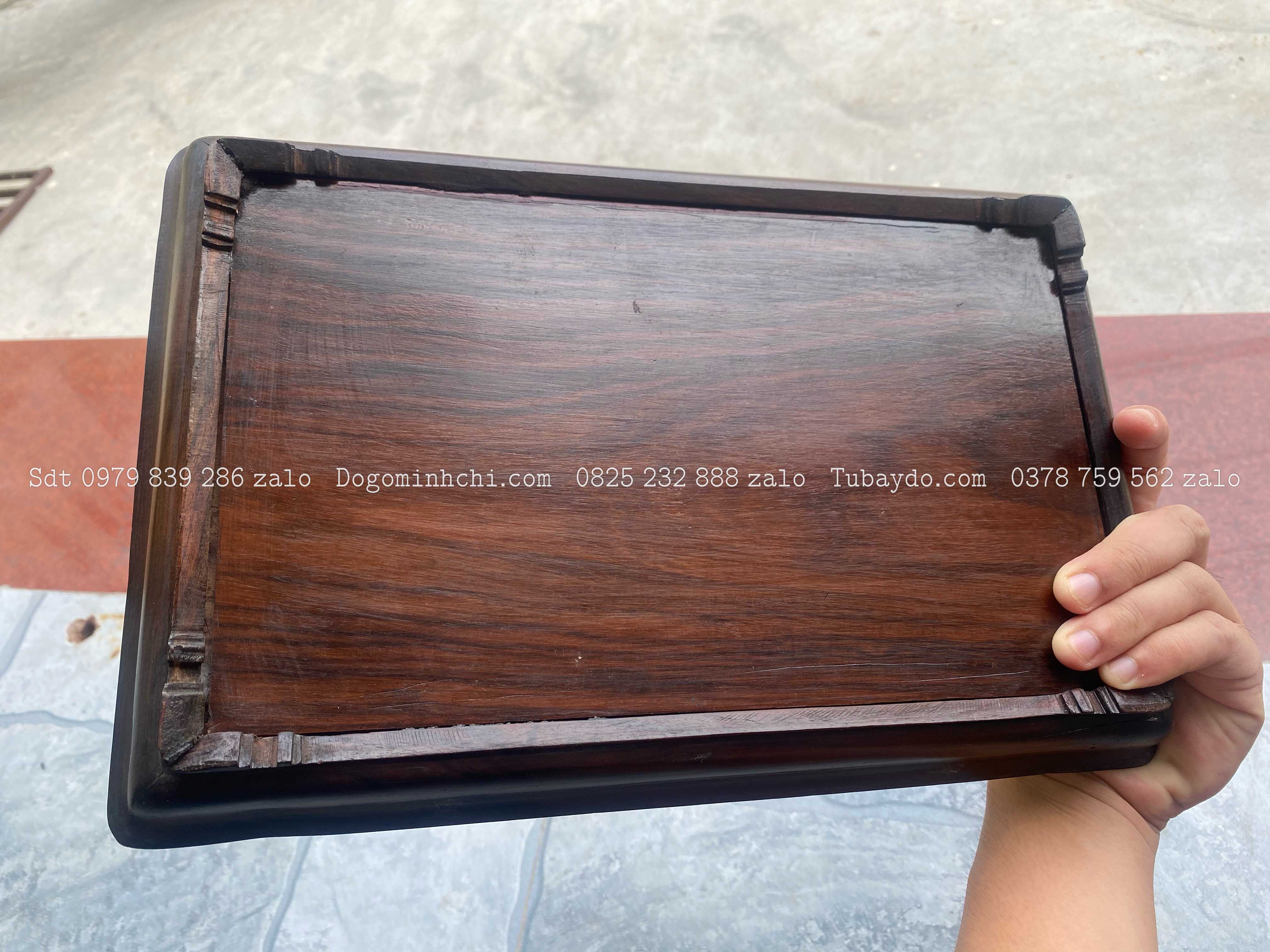 #Khay_Lan_Gỗ_Trắc_Khảm_Ốc_Đẹp_Vàng_Chanh_Đỏ_Lửa_8