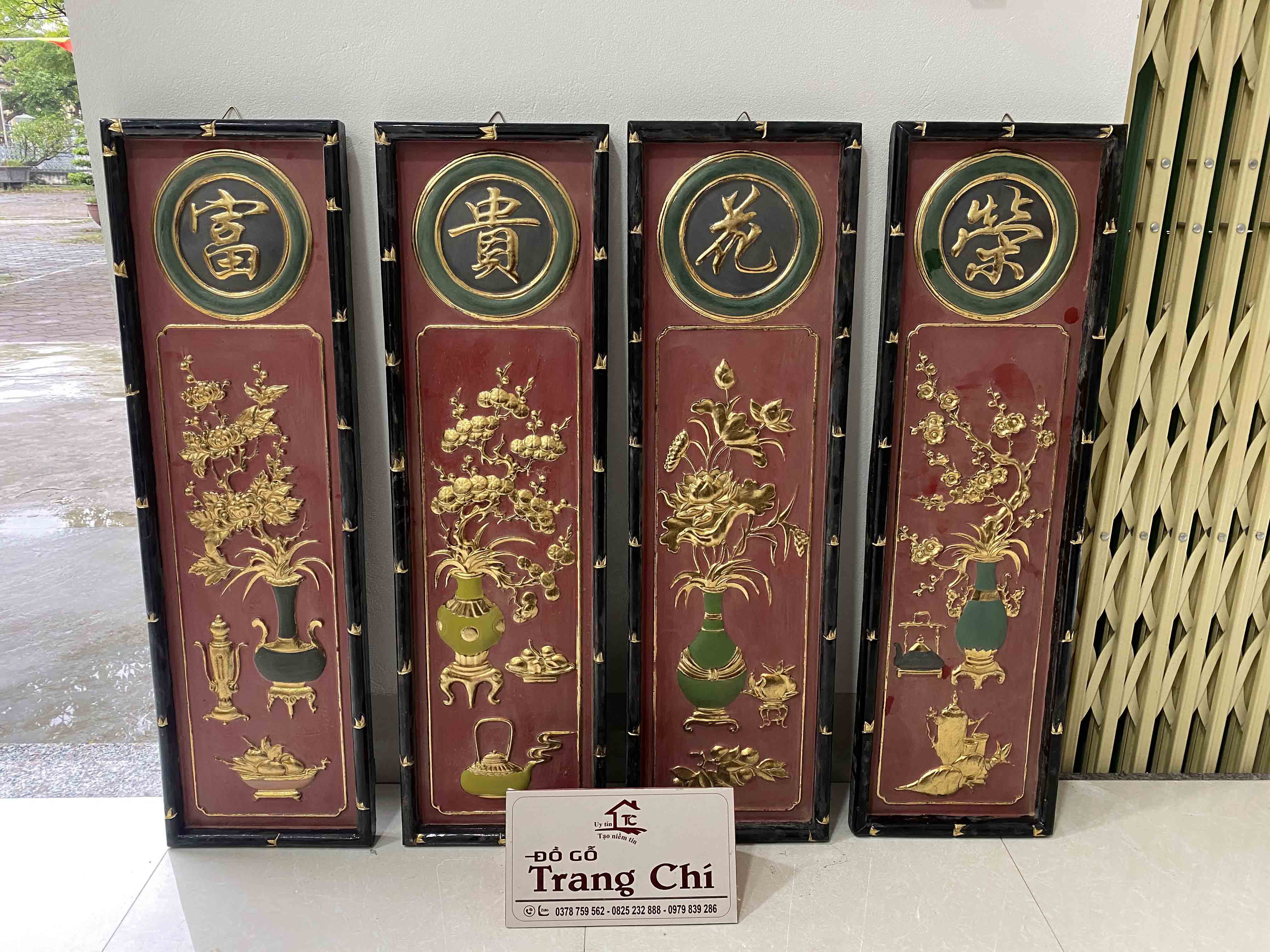 #Tranh_Sơn_Thiếp_Vinh_Hoa_Phú_Qúy_Bốn_Mùa_2