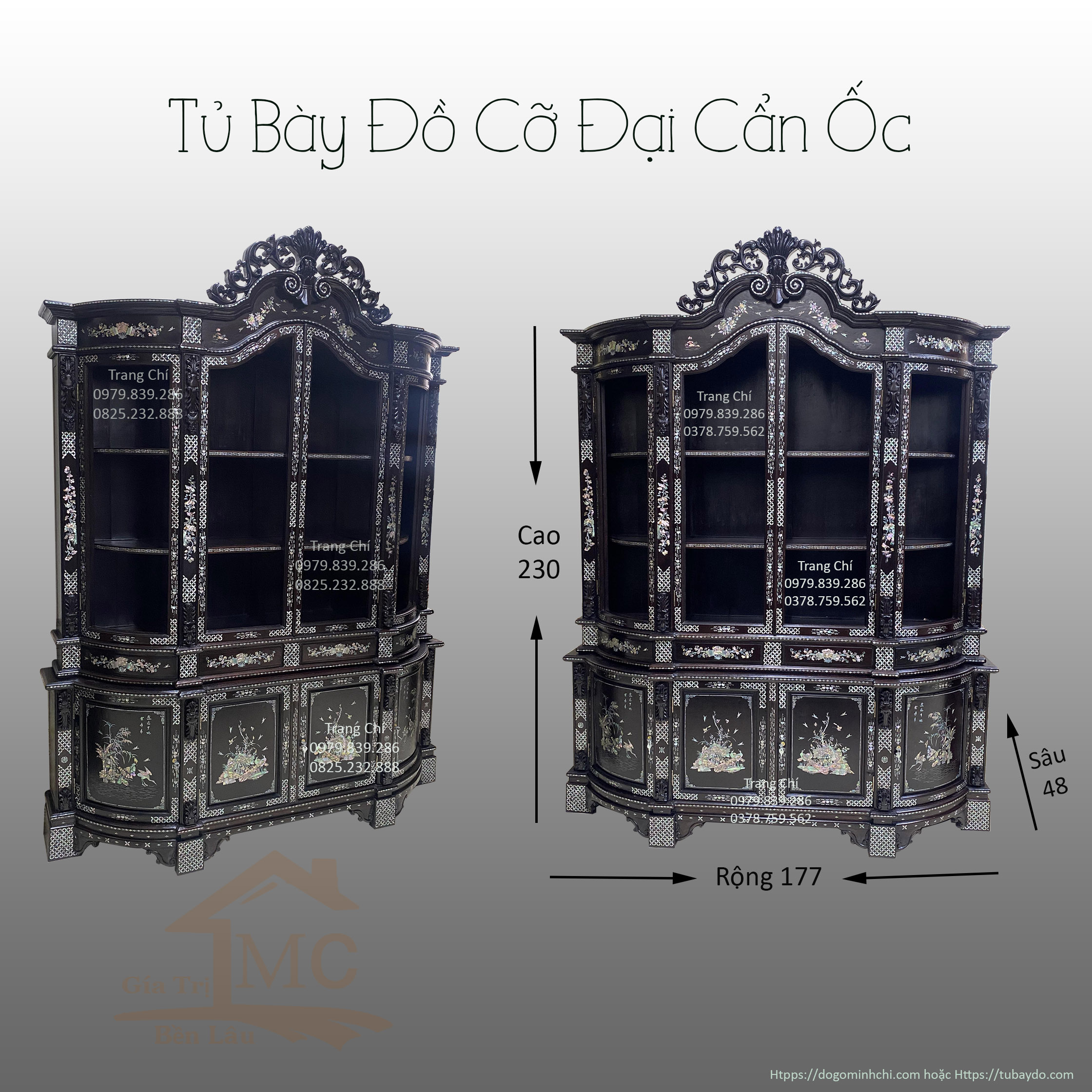 #Tủ_Bày_Đồ_Bầu_Khảm_Cẩn_Ốc _1