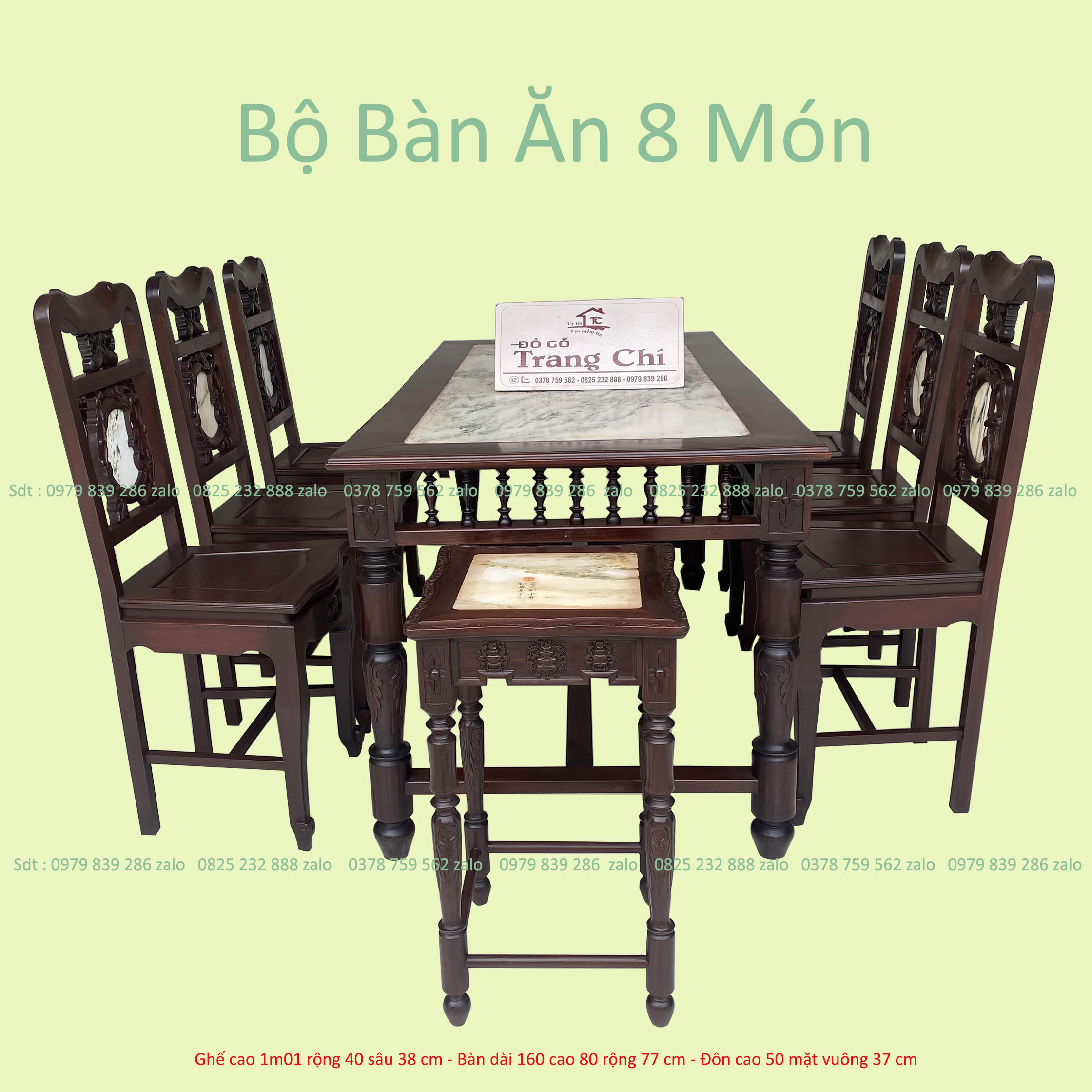 #Bàn_Ghế_Ăn_8|_Món_Gỗ_Gụ_Mật