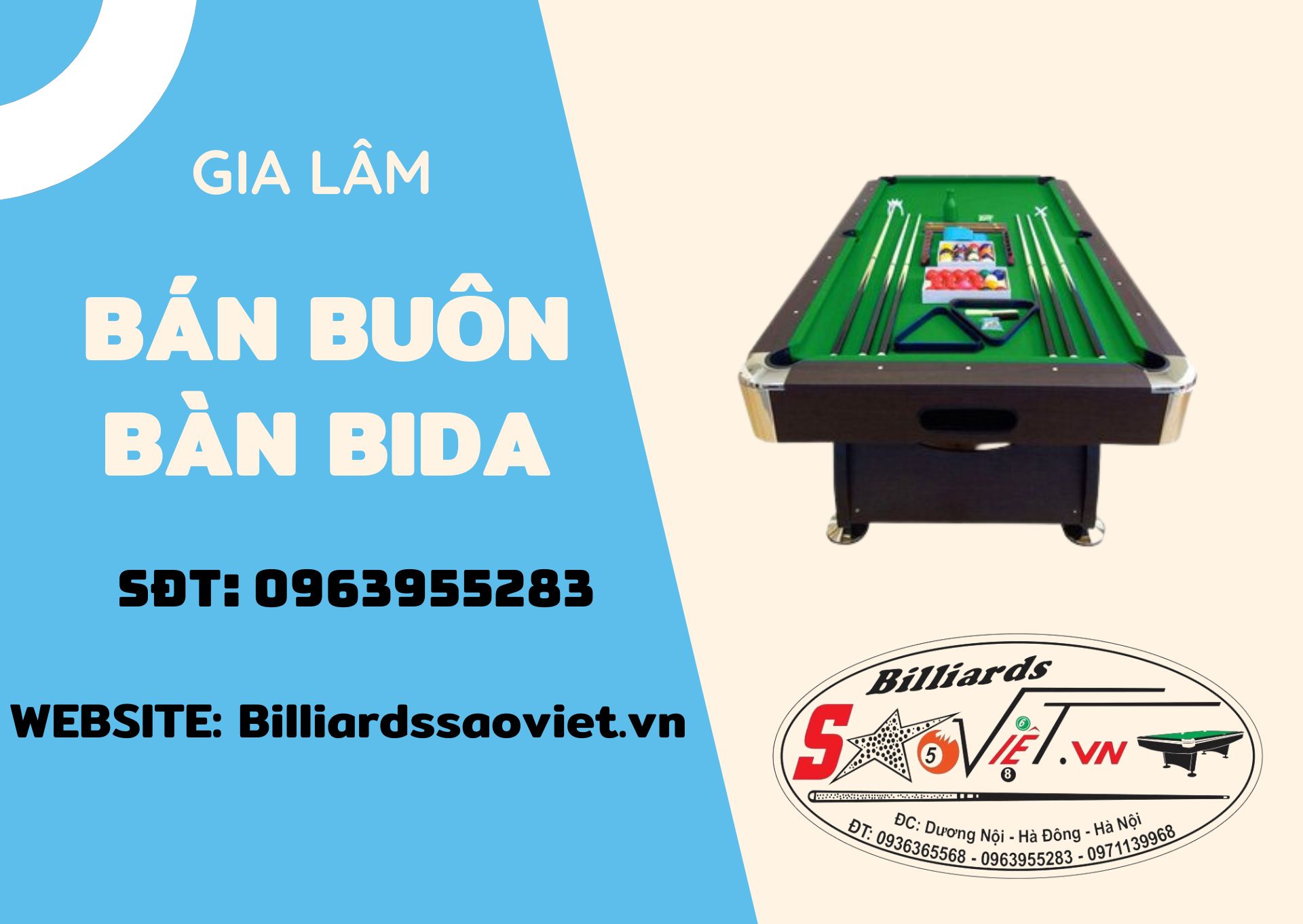 bàn bida gia lâm