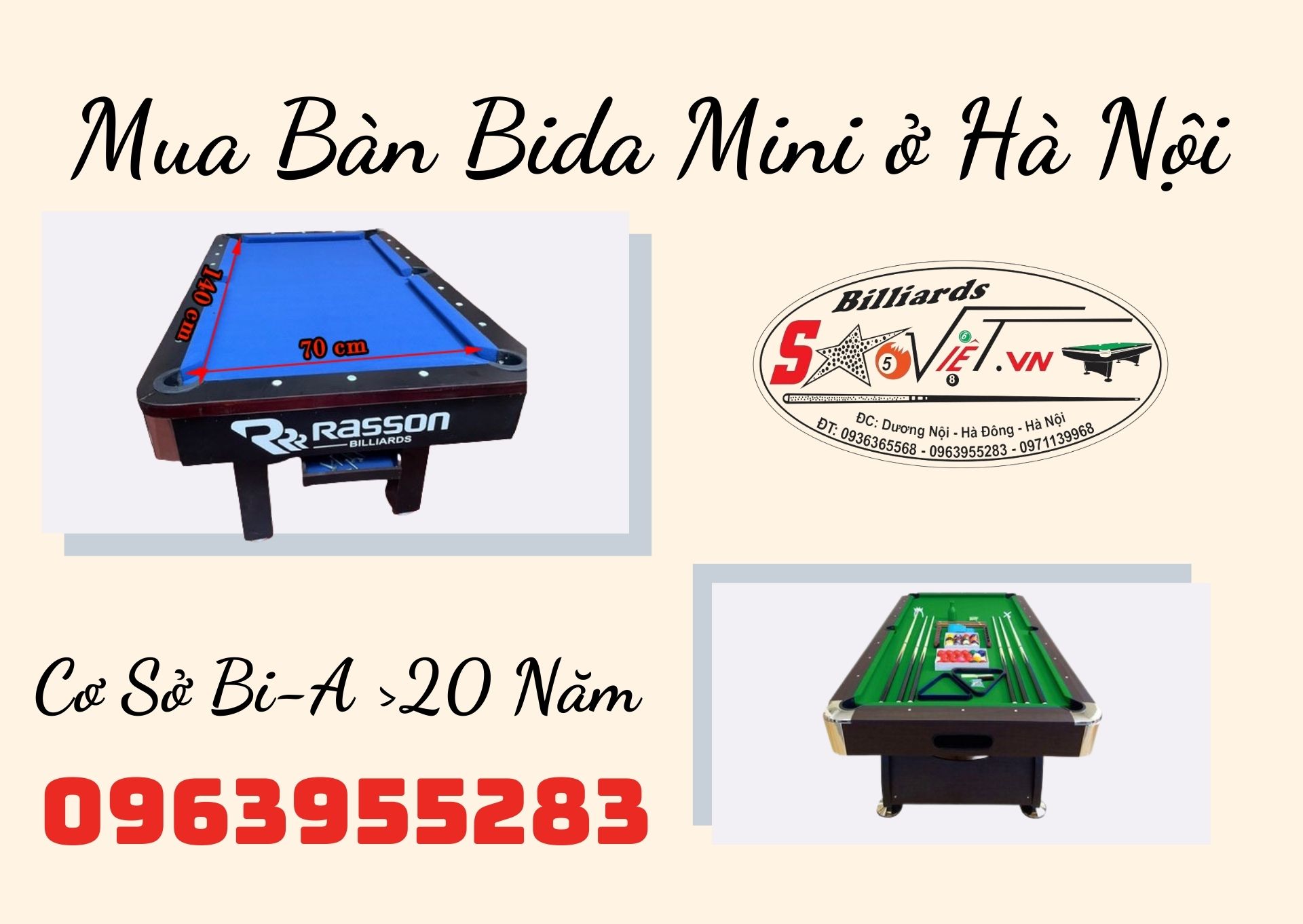 bàn bida mini ở Hà Nội