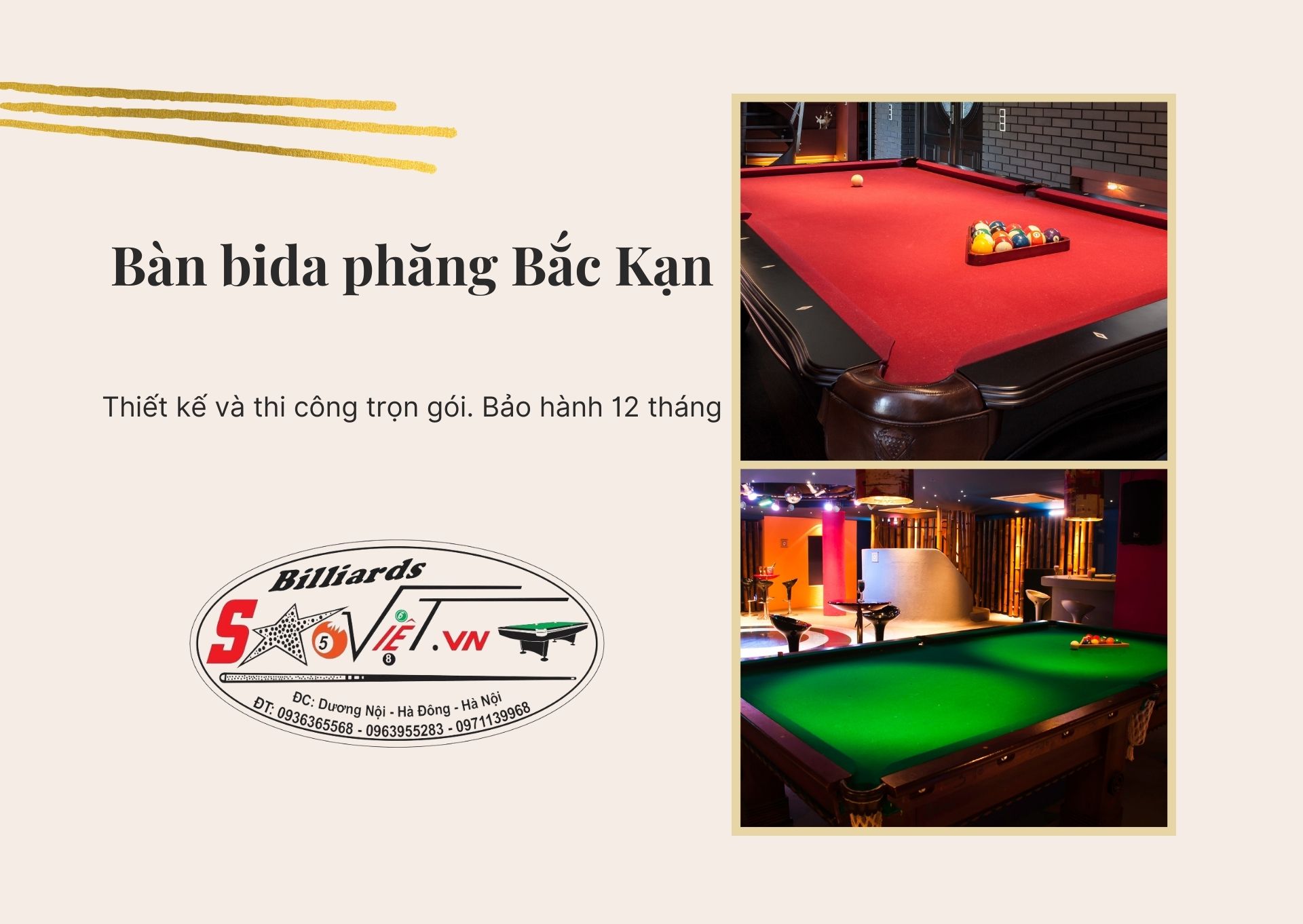 bàn bida Bắc Kạn