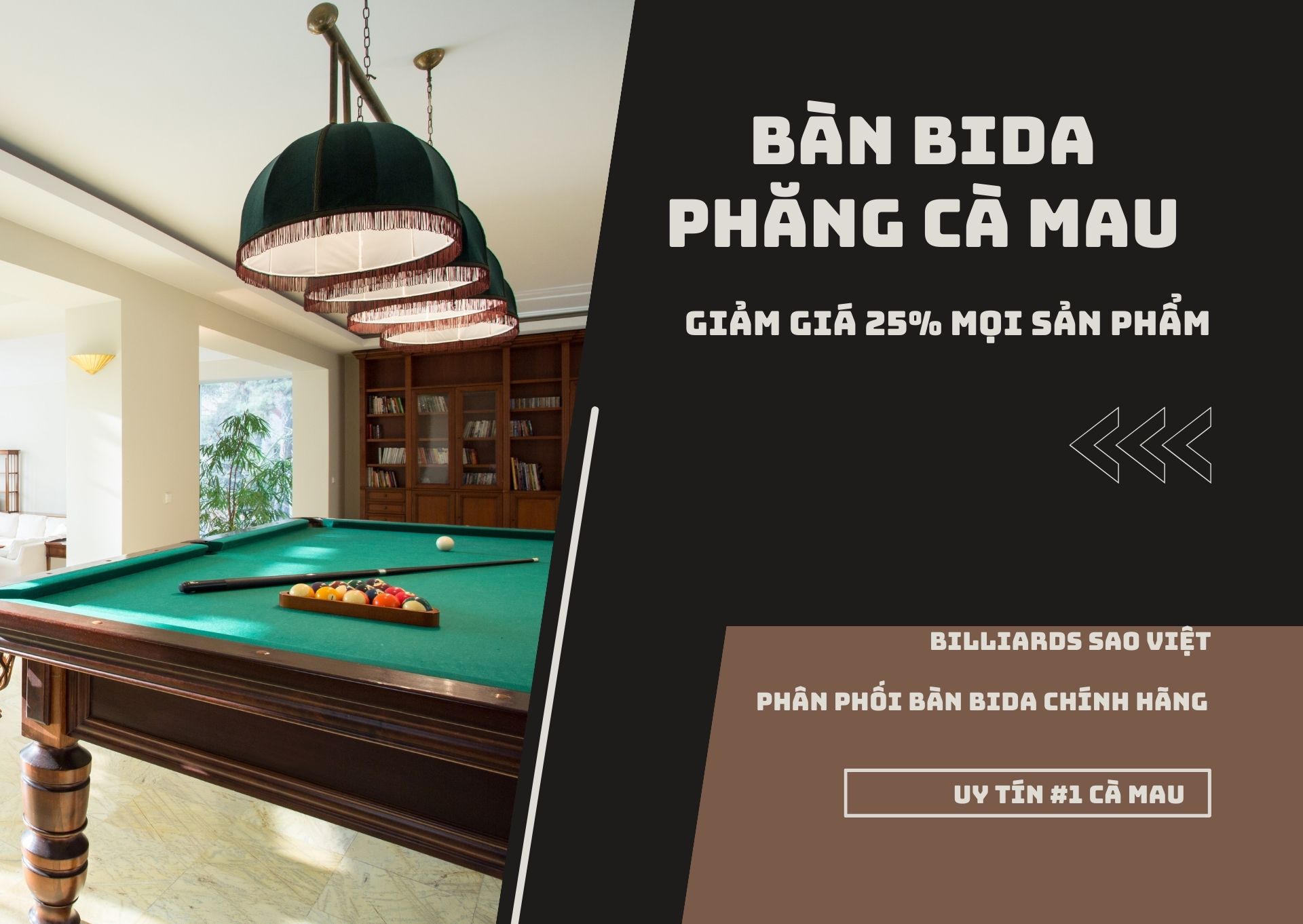 Xưởng sản xuất bàn bida phăng Cà Mau uy tín - Billiards Sao Việt