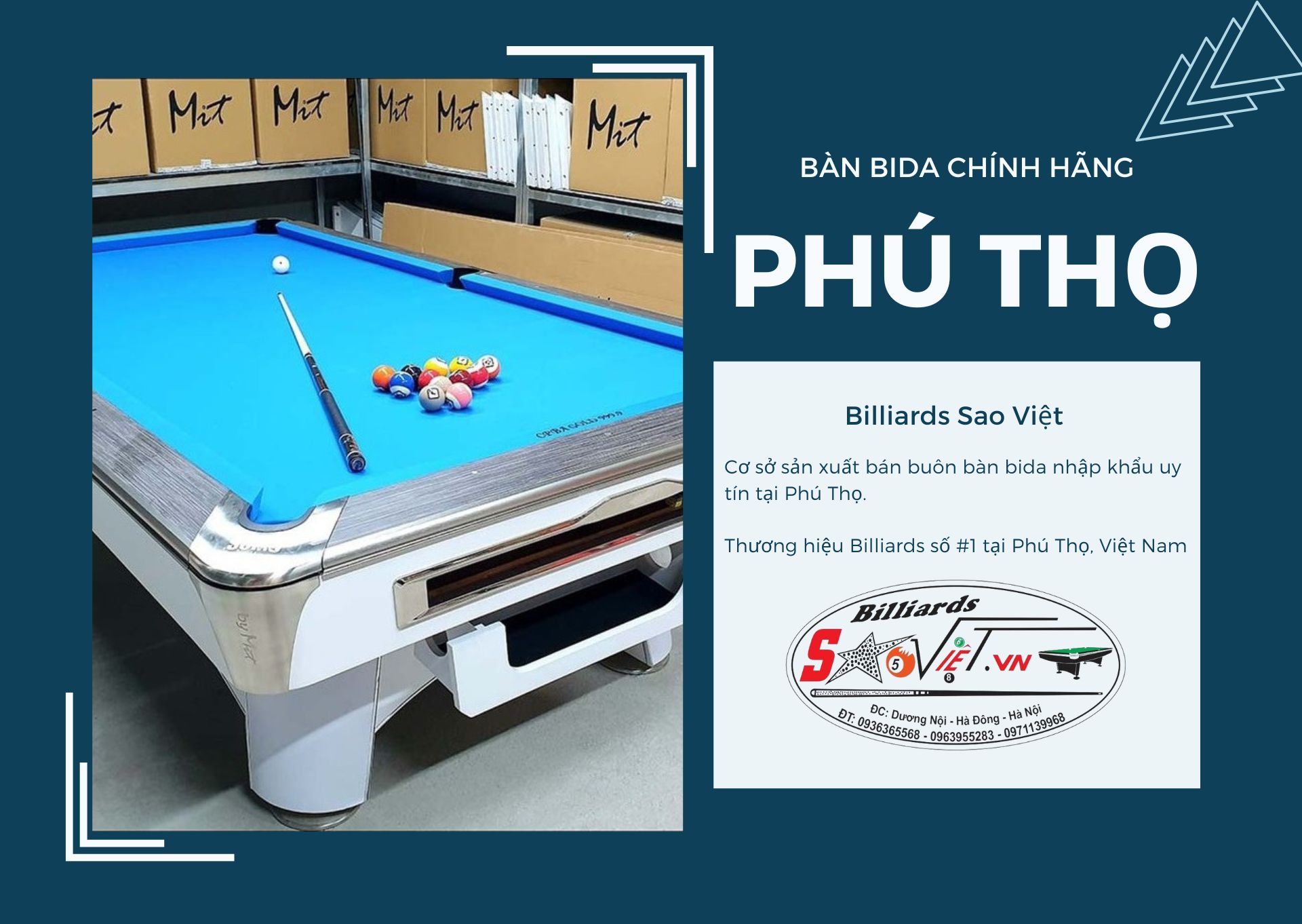 Mua bàn bida Phú Thọ giá rẻ - Phụ kiện Bida Phú Thọ chính hãng