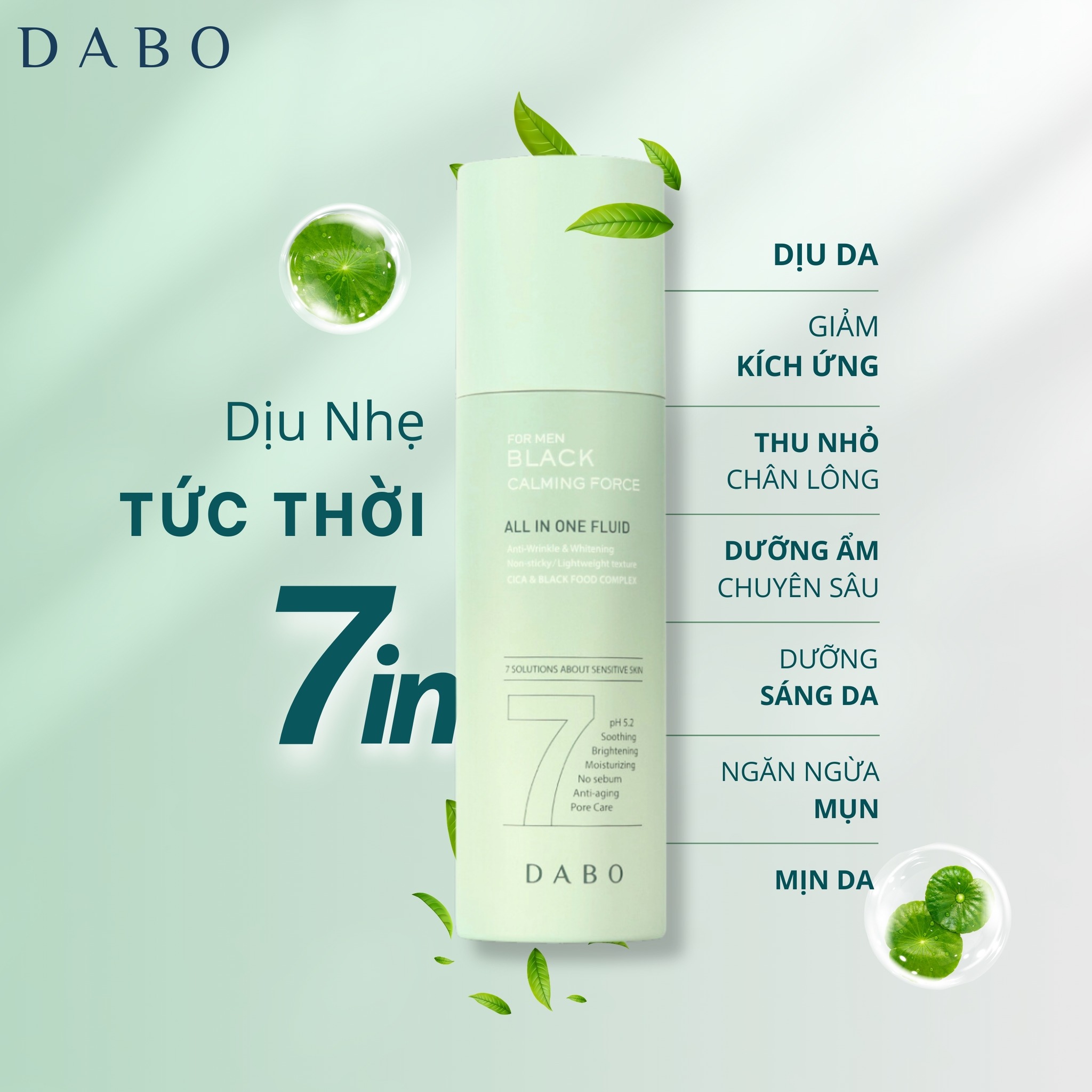 DABO BLACK CALMING FORCE FOR MEN ALL IN ONE FLUID