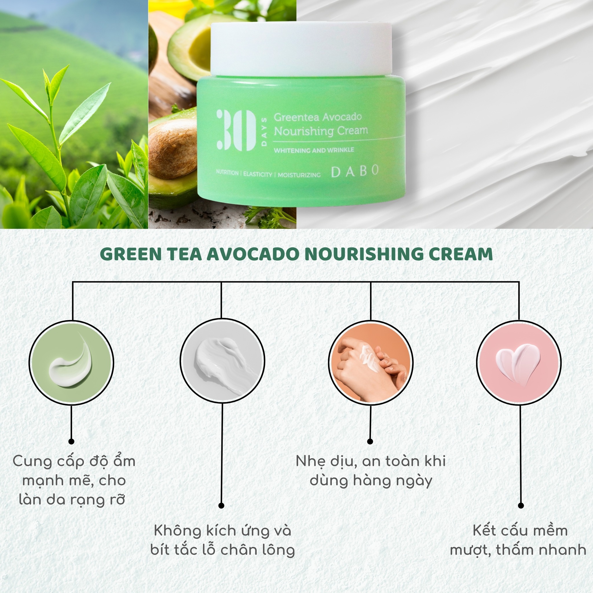 DABO Greentea Avocado Nourishing Cream