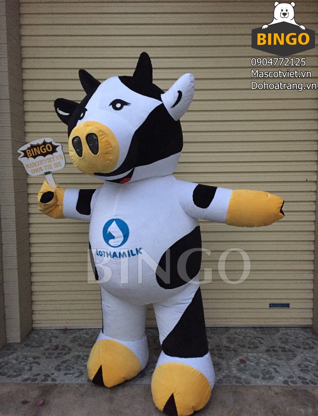 Mascot Hơi Con Bò Lothamilk