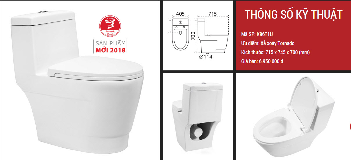 Nhanh tay đặt gạch toilet CARANO K86T1U giá siêu rẻ