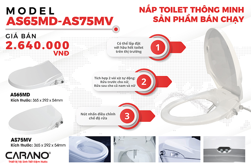 NẮP TOILET TỰ ĐỘNG CARANO MALAYSIA