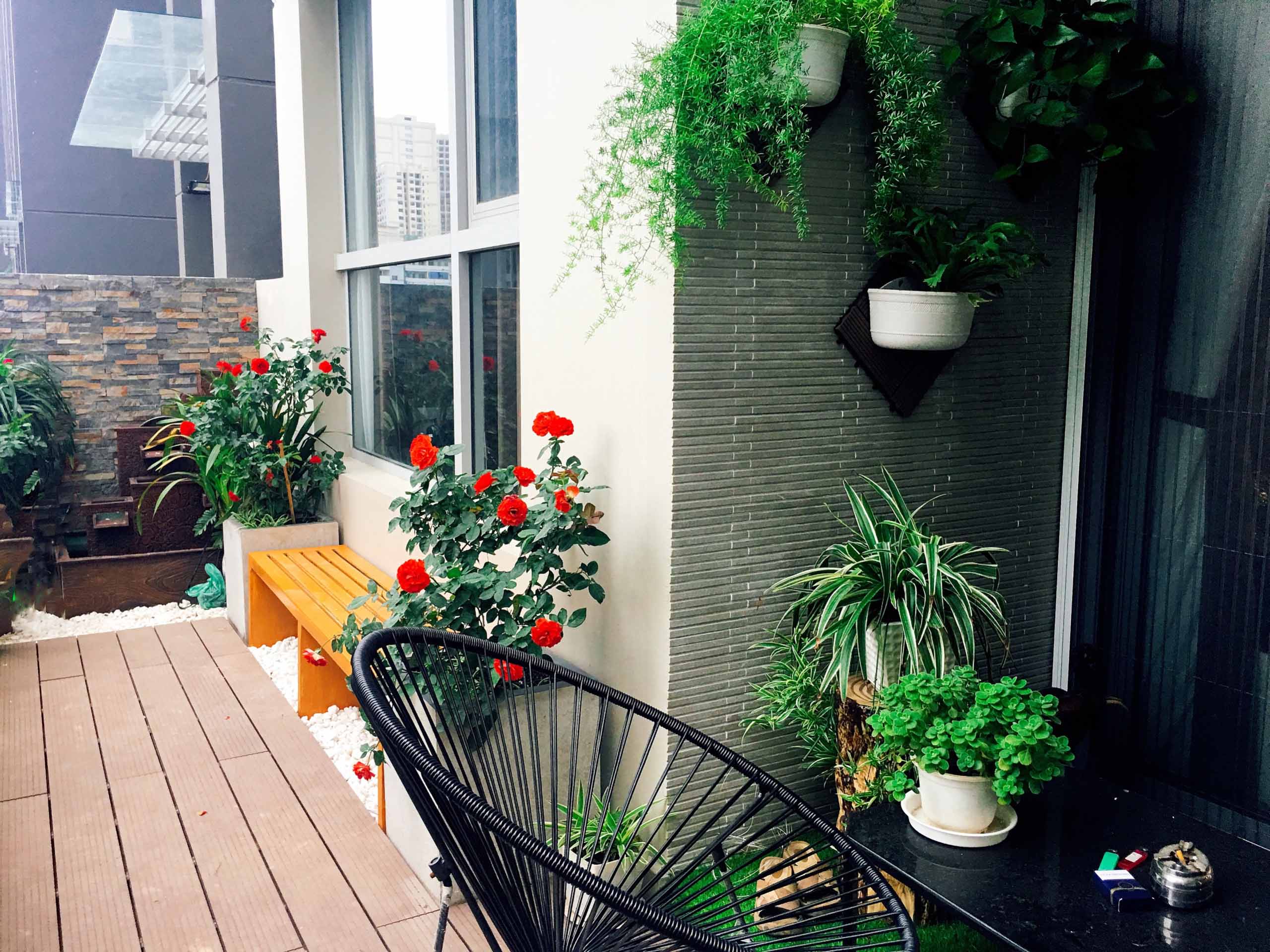 Ban công nhà cô Lan - Vinhome Gardenia