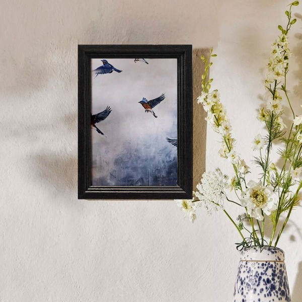 Khung tranh viền nhựa giả gỗ kích cỡ 80 x 80cm