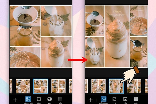 Chọn bố cục lưới theo gợi ý