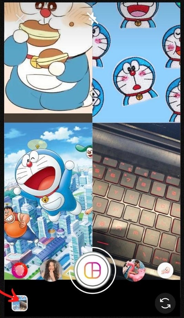 Chọn ảnh thêm vào bố cục