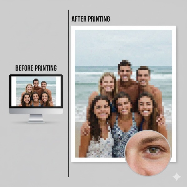 Ảnh bị vỡ khi in