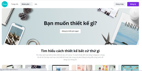 Giao diện ghép ảnh trên Canva
