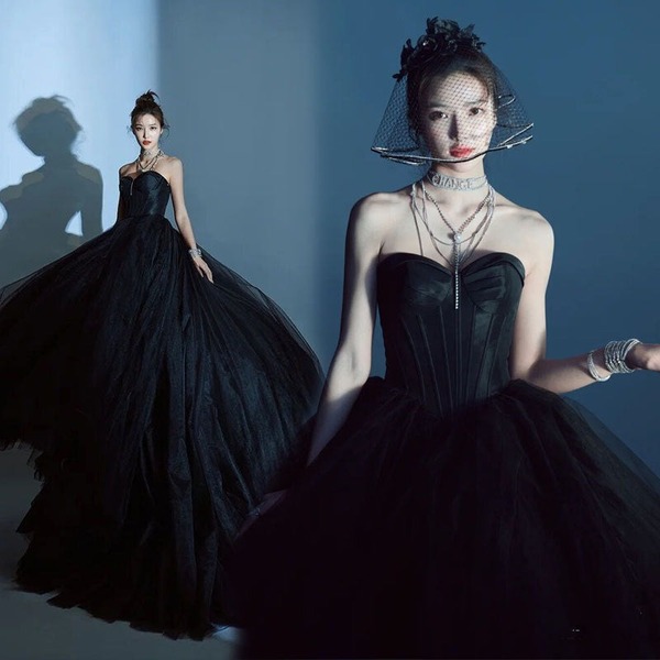 Hình ảnh váy cưới màu đen đẹp và quyến rũ