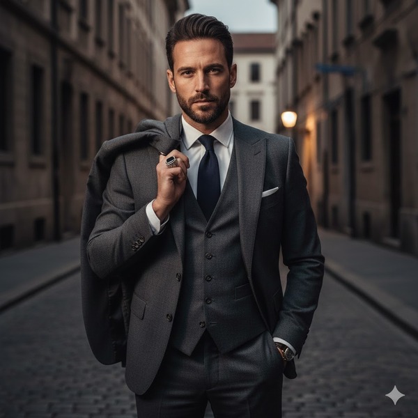 Nhẫn và áo khoác vắt vai: Sự kết hợp giữa sang trọng và bụi bặm.