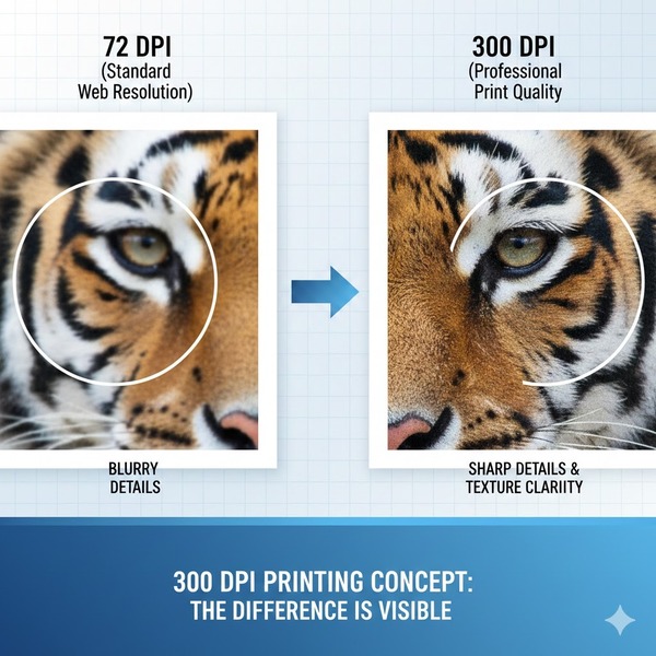 Nguyên tắc 300 DPI cho ảnh sắc nét khi in