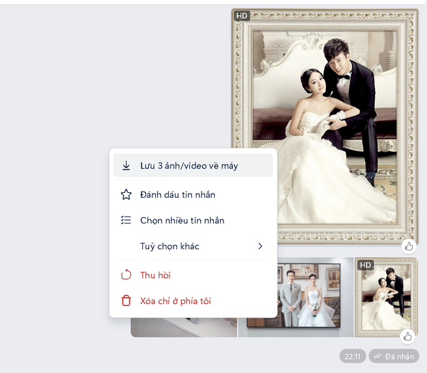 Chọn lưu nhiều hình ảnh cùng 1 lúc về máy tính, điện thoại